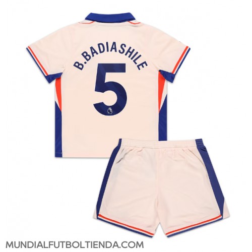 Camiseta Chelsea Benoit Badiashile #5 Segunda Equipación Replica 2024-25 para niños mangas cortas (+ Pantalones cortos)